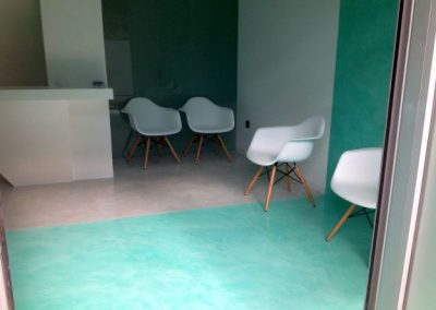 Microcemento Mikrocem en lugar público