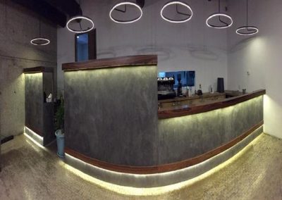 Microcemento Mikrocem en lugar público